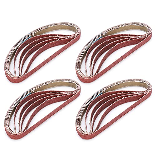 Schleifband, 20 Stück Bandschleifpapier Schleifpapier Schleifbänder Sanding Bands 330 X 10 mmBandschleifen Schleifstreifen Ersatzwerkzeug für Bandschleife Schleifmaschine