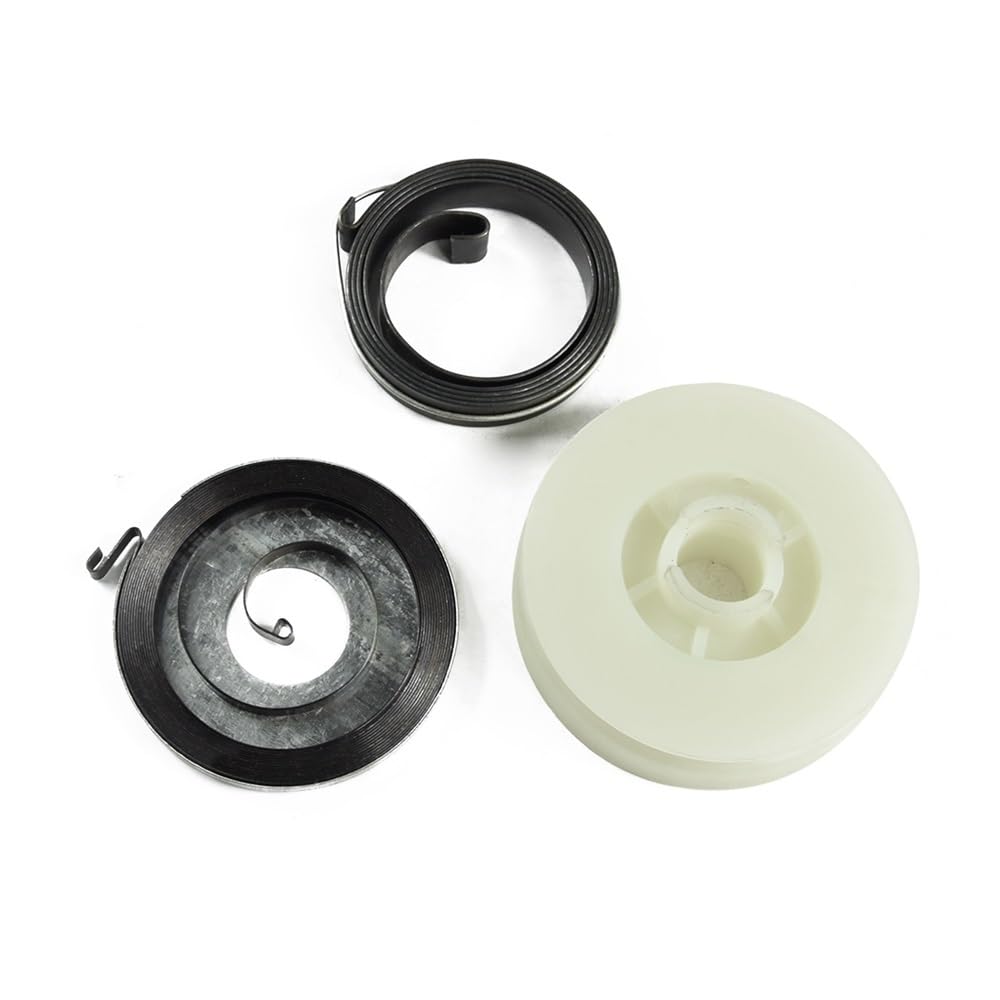 Polea de Arranque fácil for Motosierra eléctrica (3 Unidades) con 2 resortes, Compatible con motosierras de 4500, 5200, 5800, 45 CC, 52 CC y 58 CC.