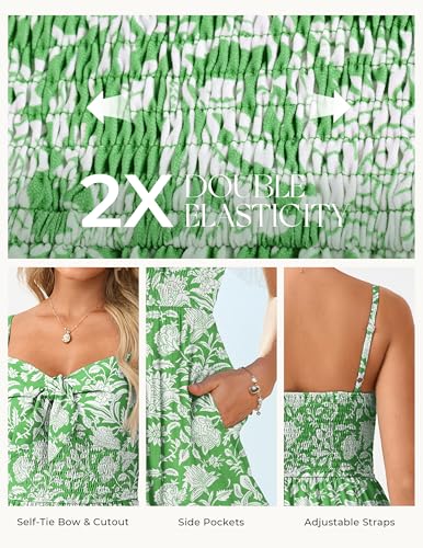 Image of GRACE KARIN Womens Maxi Floral Sundresses Summer Beach Boho Dress Spaghetti Strap Dresses Casual Fashion Clothes with Pockets