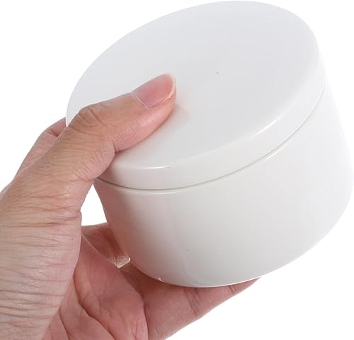 Miniatura 8 de Zerodeko Caja de almacenamiento de cerámica para joyas, organizador blanco liso para anillos, aretes, collares, elegante soporte decorativo para uso