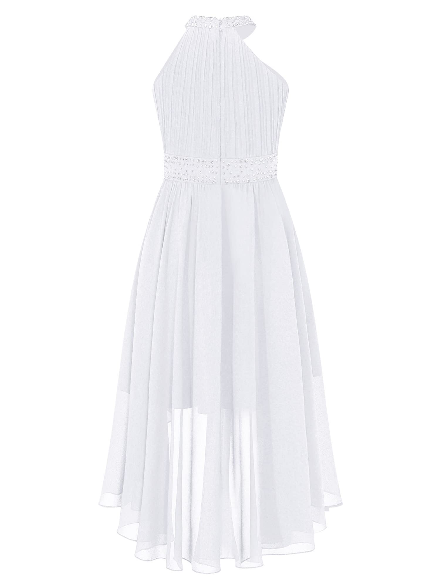 Alvivi Enfant Filles Robe De Mariage Demoiselle d'honneur Robe De Soirée Cérémonie Baptême Mousseline Robes De Baptême Communion Anniversaire 5-16 Ans