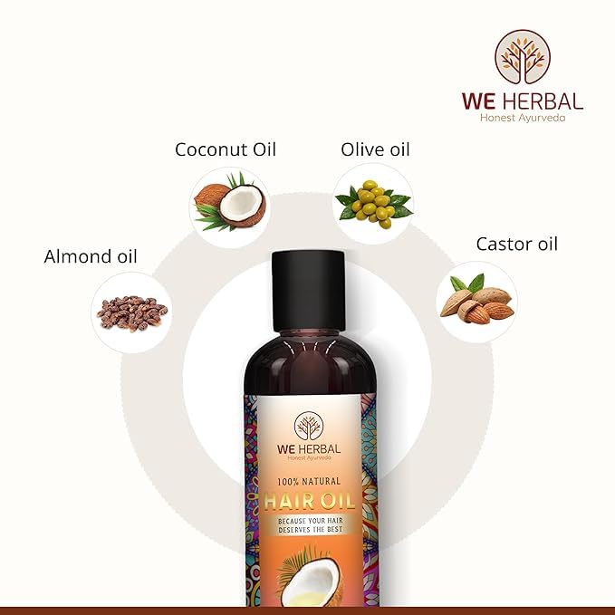 Image of Natural Hair Oil for Men & Women, Promotes Hair Growth, Prevents Premature Greying & Hair Fall, Chemical Free, For All Hair Types, 100ml