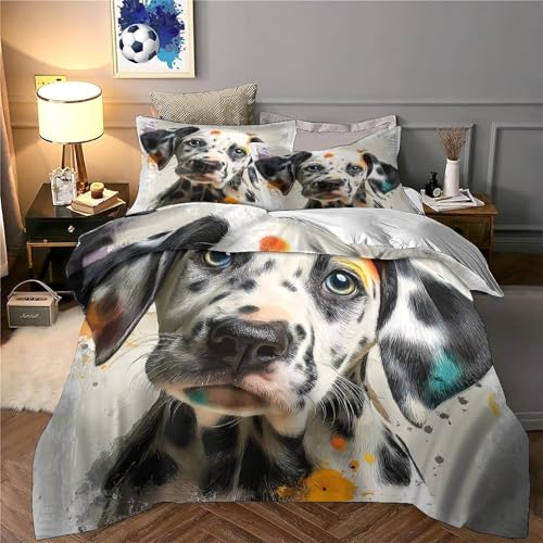 Housse de couette teckel imprimé 3D idée cadeau lit double 200x200 - 6