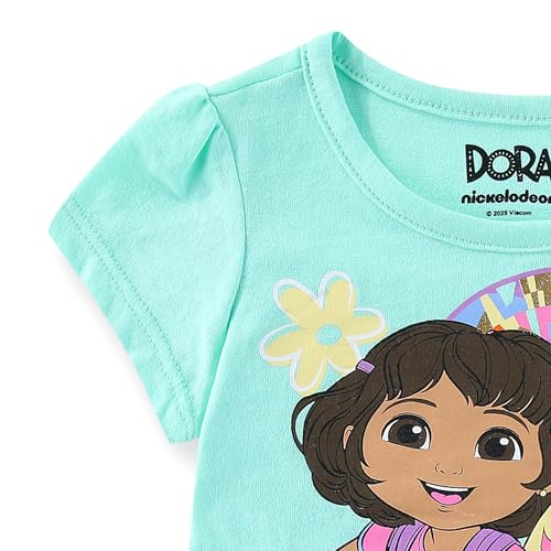 Image of Nickelodeon Dora the Explorer Girls Short Sleeve T-Shirt and Shorts Set for Toddlers