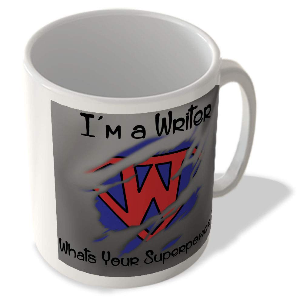 Mcmug White - I'm A Writer, What's Your Superpower? - Mug, Ceramic, 11Fl.oz.