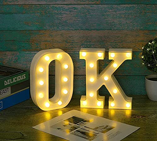 Image of Marquee K Alphabet Shaped LED Light Lamp for Decoration Decore Walls Hanging Birthday Party Wedding (K)