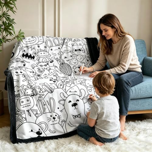Couverture à colorier lavable pour résoudre le manque d'activités créatives - 3