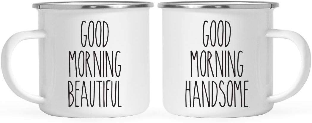 Andaz Press Farmhouse Rustic Fall Autumn Kitchen Decor 11oz. Stainless Steel Campfire Coffee Tea Mug Grandparents, Grandma Grandpa, 2-Pack, Anniversary Birthday Christmas Ideas