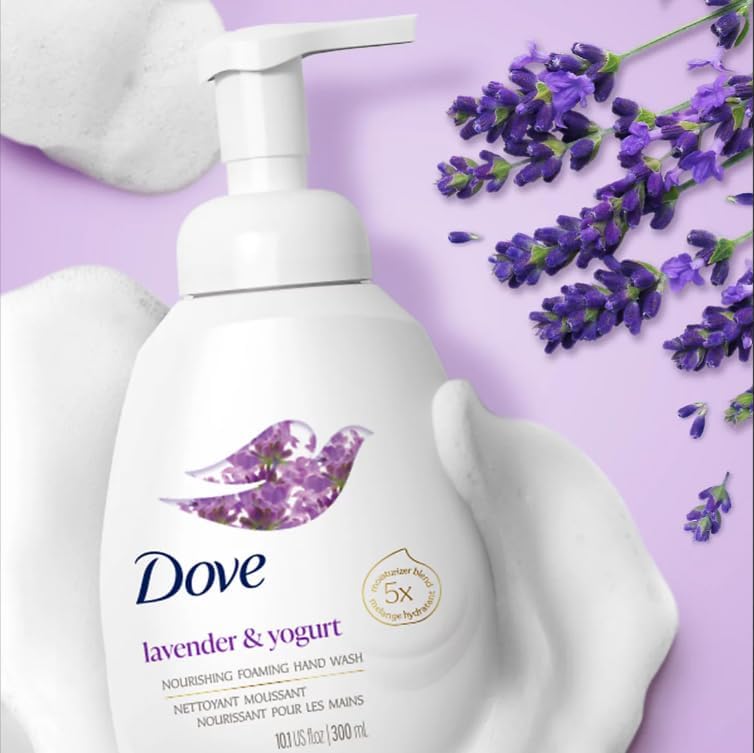 Dove Nourishing Foaming Hand Wash Variety Pack 3ct/10.1 oz | Warm Vanilla & Sugar Cane | Lavender & Yogurt | Coconut & Almond Milk image 3