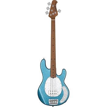 Sterling by Music Man 4 String Bass Guitar, Right, Blue