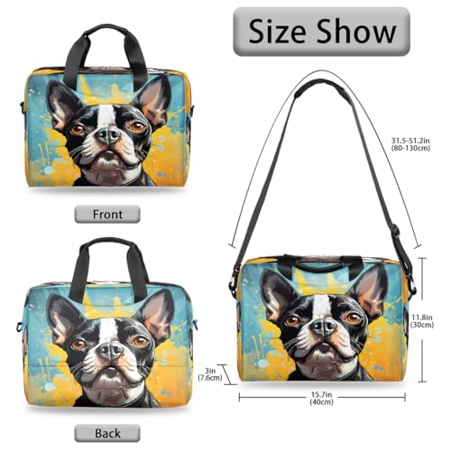 Maletín para laptop 15.6-16 pulgadas con arte Boston Terrier miniatura 6