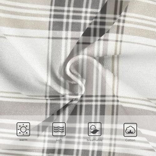 Beige Tartan Plaid Girls' Panties Training Breathable Underwear for Baby Girls in Sizes 2T,3T, 4T, 5T, 6Y and 8Y3