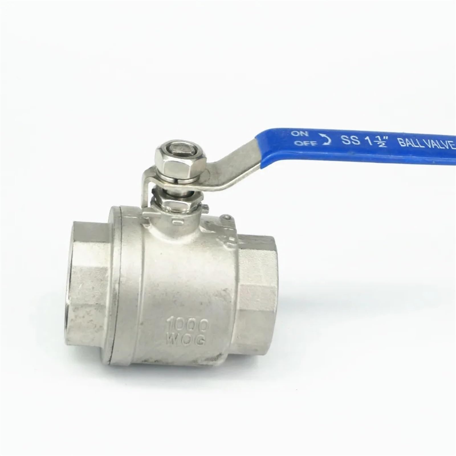 JNURGWLYH DN40 1-1/2" Female Full Port 304 Stainless Steel 2-Piece Type Ball Valve