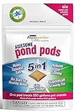 Pennington Aquagarden Awesome Pond Pods, Eats Pond Sludge, Makes Tapwater Safe, Reduces Filter Cleaning - 6 Pack,Brown