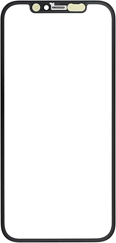 Miniatura 2 de Reemplazo de pantalla de cristal frontal exterior para iPhone 12 con adhesivo transparente óptico instalado negro 6.1"