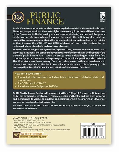 Image of Public Finance : As per UGC and NEP 2020 (33rd Edition)
