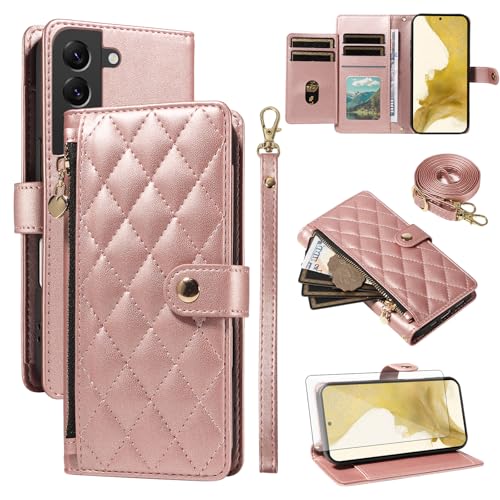 Coque portefeuille Samsung S22 Plus zippée résolvant le manque de place