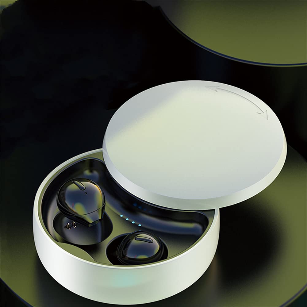 True Wireless Earbuds, Słuchawki Mini Bluetooth 5.0 w uchu z obudową ładowania, dźwięk stereo HIFI, do pracy, biura domowego,Black