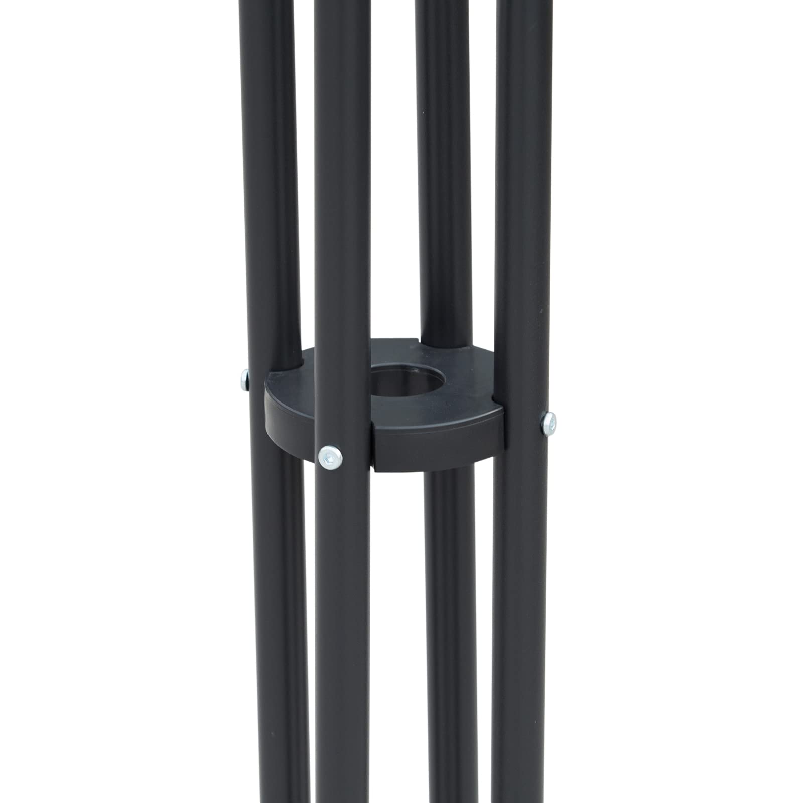 Outsunny Set da Bar/Ristorante 3 Pezzi: 2 Sgabelli (40.5x50x82cm) 1 Tavolo Vetro Temperato (Φ60x102cm), Nero e Marrone