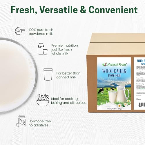 Image of Z Natural Foods Premium Whole Milk Powder - Pasteurized Dry Milk, 55 lb