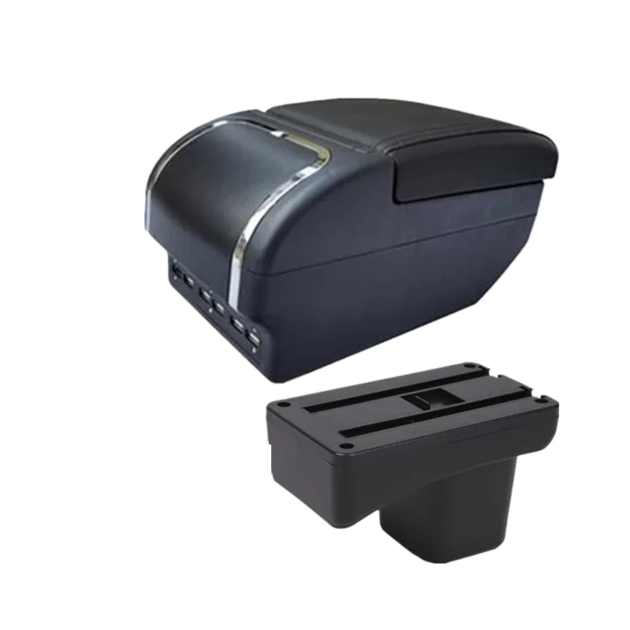 Car storage box Compatible For Suzuki baleno 2017-2022 Car Armrest Interior waterproofs armrest storage tray Car Accessories(E black line 9U SB)