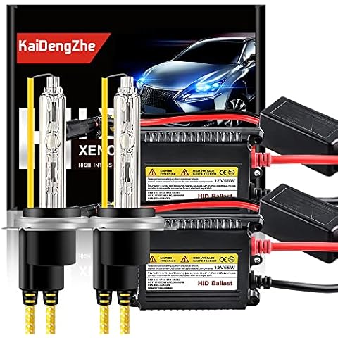 2PCS HID Xenon Ballast Conversion kit Replacement Slim Ballast For 12V H7 6000K 55W-Super Bright-High Quanlity Bulbs Cover