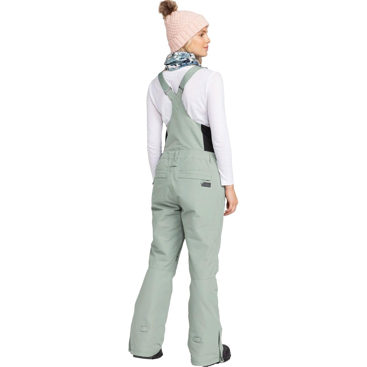 Roxy - Womens Rideout Bib Snow Pants, Color Lily Pad, Size: Large