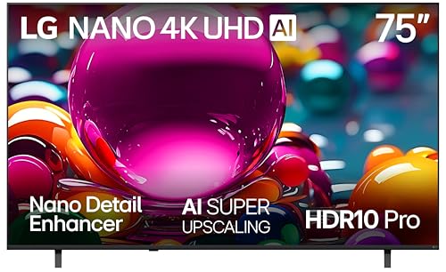 Image of LG 75-Inch Class Nano AI 4K NU85 Series Smart TV w /AI Sound Pro, HDR10, AI 4K Super Upscaling, Filmmaker Mode, Wow Orchestra, Compatible with Alexa (75NU850BPUA, 2026)