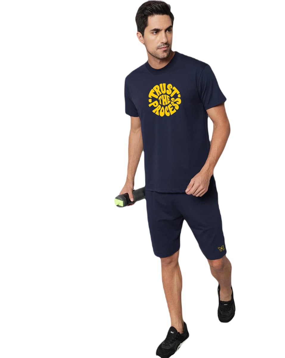 spense clothing Men's Solid Cotton Round Neck Travel Stylish Casual Sleepwear & Launge Wear Nightdress, Regular Fit T-Shirt and Shorts (M_P_H_136__)-picture-11