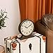 NIKKY HOME Antique Mantel Clock, Battery Operated Decorative Desk Table Clock for Home, Office, Living Room, Bed Room, Brown