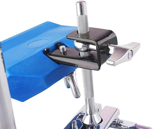Tuoren Jam Drum Block Latin Percussion Musical Instrument Plastic With 3 Sided Mount Medium Pitch (Blue) #TOP5