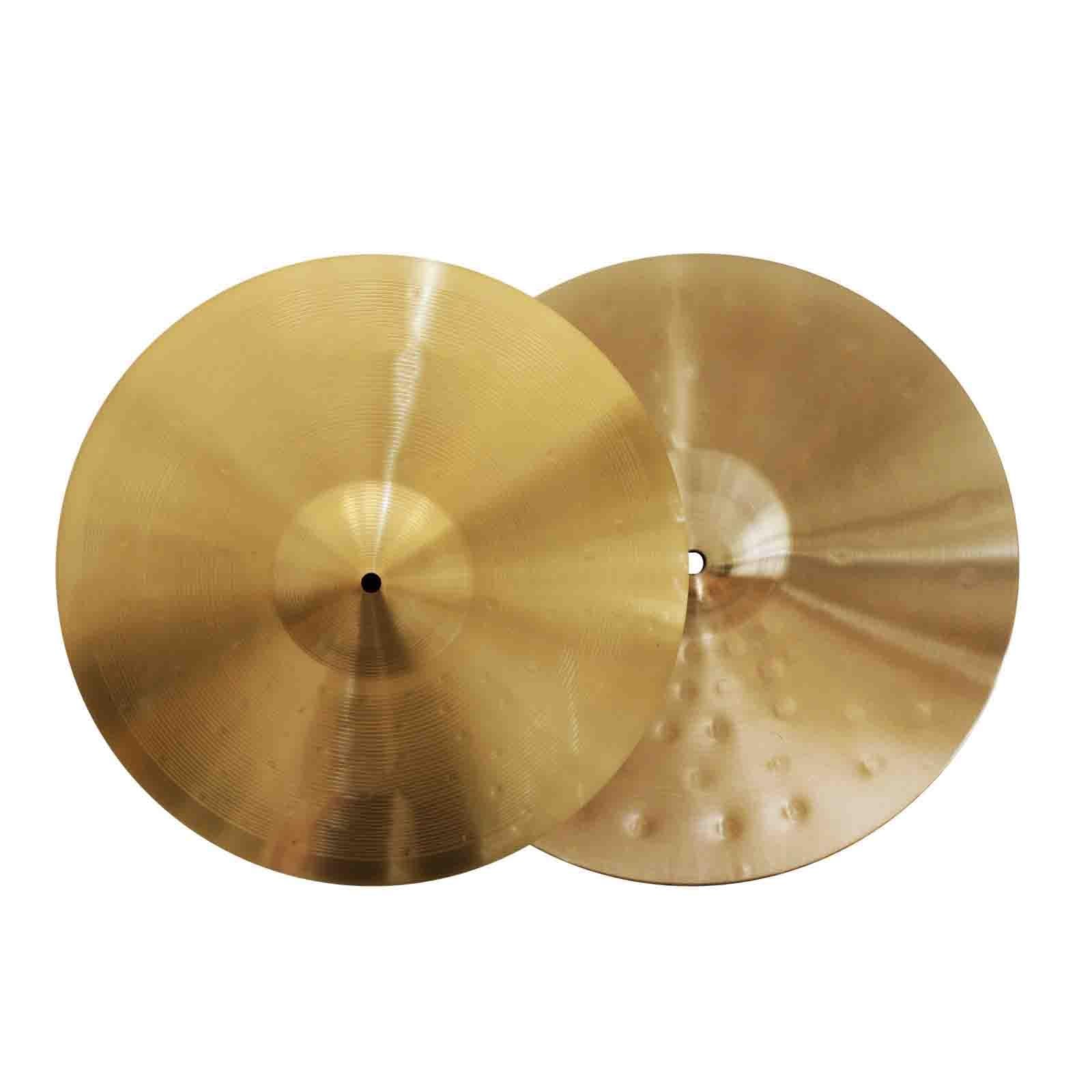 Hulusi Flöte Übungstrommelbecken Aus Messing | 5-teiliges Bronze-Becken-Set für Drum-Kits, 14-Zoll-Hihats-Paar, 16-Zoll-Crash-Becken, 20-Zoll-Ride-Becken