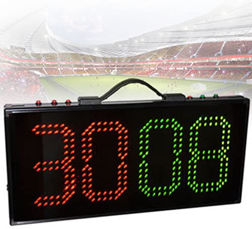 Portable LED Football Substitution Board for Soccer, Football Referee Substitution Board, Football Soccer Change Player Display Board, Electronic Substitution Board, for Football Match,Single-sided