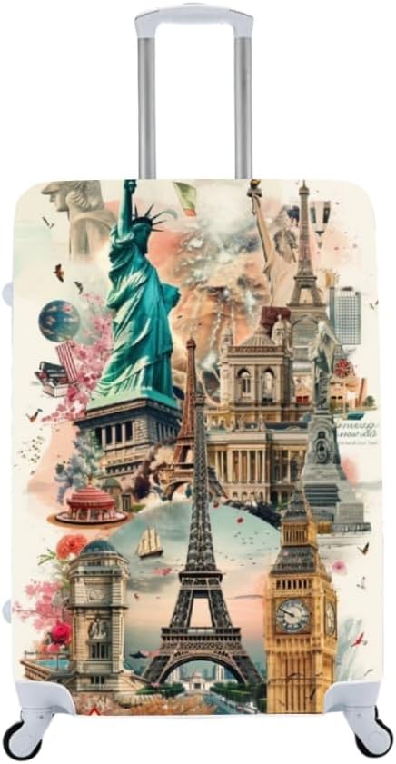 Capa De Mala Elástica Protetora Reutilizável Para Viagens Aéreas Capa Mala Proteção Estilo E Praticidade(Tema Viagens 04,M=23kg) Capa De Mala Elástica Protetora Reutilizável Para Viagens Aéreas Capa Mala Proteção Estilo E Praticidade(Tema Viagens 04,M=23kg)