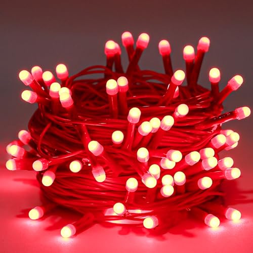 Image of Lexton 40 LED Power Pixel Serial String /Fairy Light | Plug Sourced | Suitable for Home & Outdoor Decoration, Diwali, Christmas, Ramadan, Wedding, Party, Festival (Pack of 50, Red)