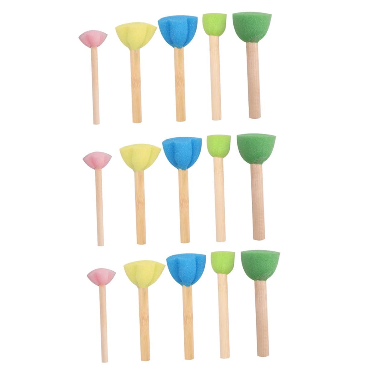 Housoutil Mushroom Head Stamping Toys 15pcs Sponge Stampers Boys and Girls Sponge Painting Tools Promotes Creativity Imagination