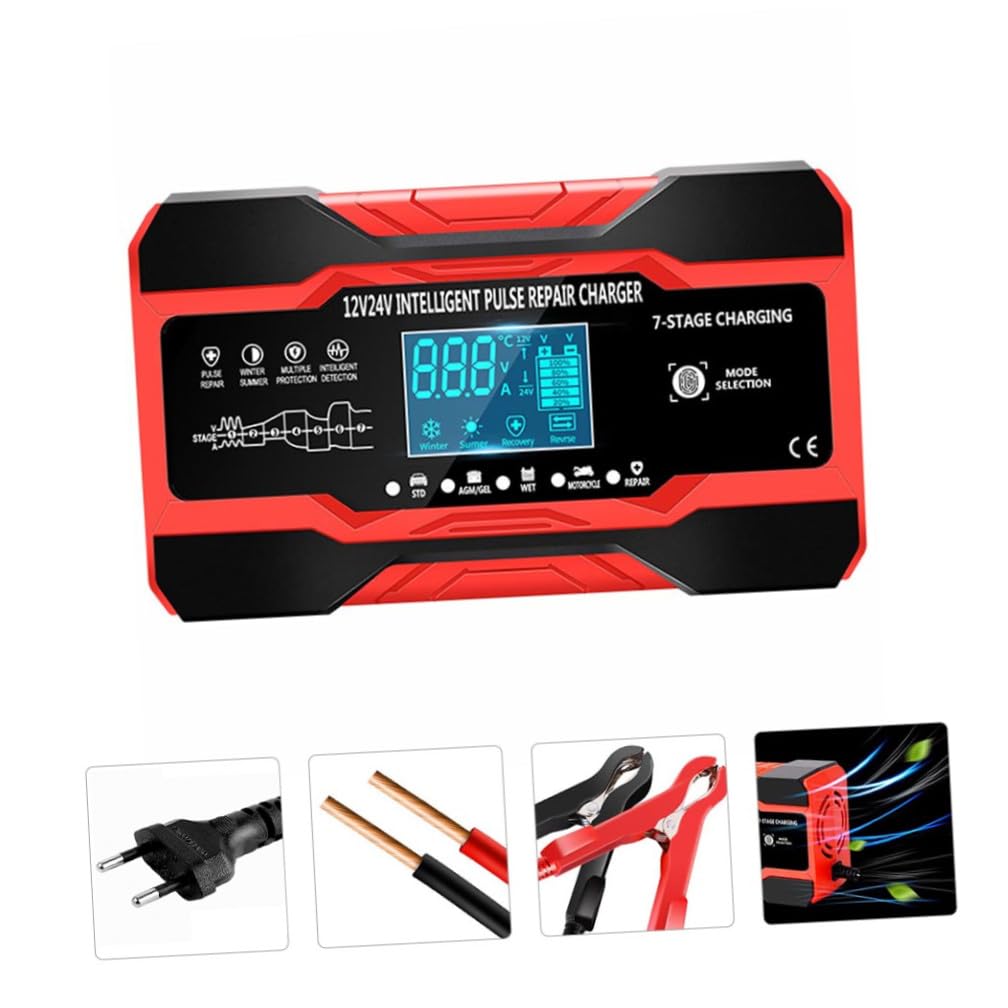 iplusmile Chargeur de Réparation de Batterie Automobile Intelligent à Impulsions Chargeur-mainteneur pour Voiture Activation et Entretien de Batteries