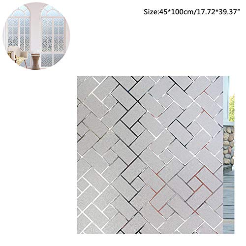 Integrity Película De Vidrio, No Adhesivo Estático Película De Ventana Esmerilada Película Decorativa De Vidrio Opaco para Baño De Oficina En Casa Anti-UV