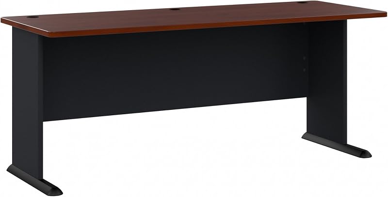 Bush Business Furniture Series A Escritorio de 72 W en Hansen Cherry y Galaxy, estación de trabajo grande para el hogar o espacio de trabajo profesional, solución de escritorio para uso en oficina