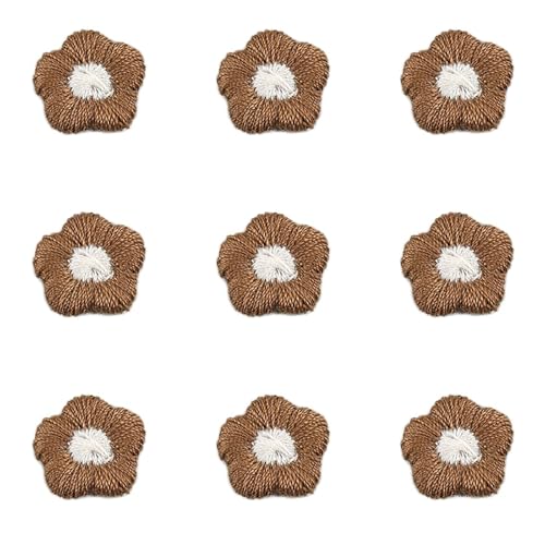 Blausky Pack of 50 1.3 cm Flower Applique, Mini Flower Patches, DIY Embroidered Flower Patches, Embroidered Patches