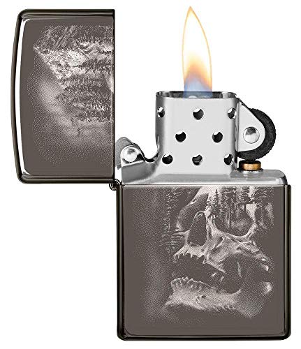ZIPPO 49141 – Skull Mountain Design - Black Ice – Sturmfeuerzeug, nachfüllbar, in hochwertiger Geschenkbox – Bild 4
