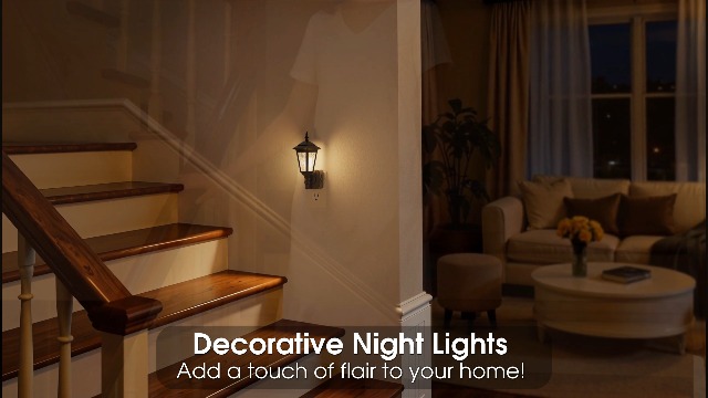 Image of JandCase Night Lights Plug into Wall, 3000K Soft White | Dusk to Dawn Sensor, 0-100LM Dimmable Industrial 180Rotating Night Light for Bedroom, Bathroom, Living Room, Hallway