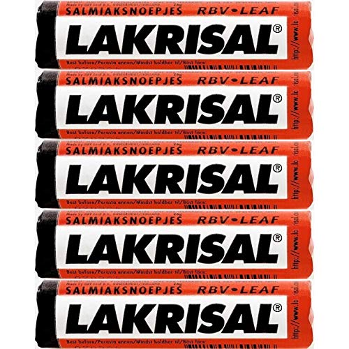 Lakrisal Licorice Candy Rolls - (5-Pack) - Salmiak Salty Liquorice Pastilles Roll