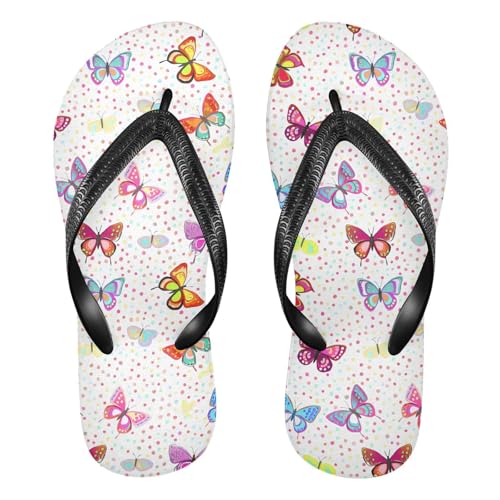 Colorful Butterflies Flip Flop Beach Summer Casual Sandal for Women & Men Shower Shoes 20861929