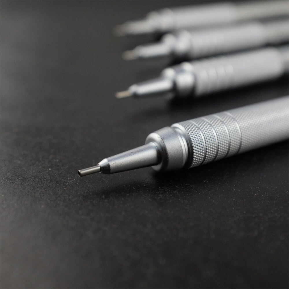 Pentel GraphGear500 PG515 ołówek automatyczny z metalowym uchwytem, 0,5 mm, stopień twardości HB (12 sztuk)