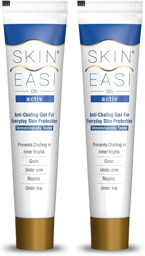 SkinEasi Activ Silicone Anti-Chafing Cream For Men, Anti-Rash Cream For Intimate Areas, Reduces Inner Thigh Rashes From Sports And Fitness Activities, Odor, Irritation & Rashes | Dermatologically Tested | 40g