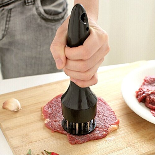 Keraiz Attendrisseur de Viande avec Aiguilles en Acier Inoxydable - Ustensile de Cuisine Professionnel - Argenté Cover