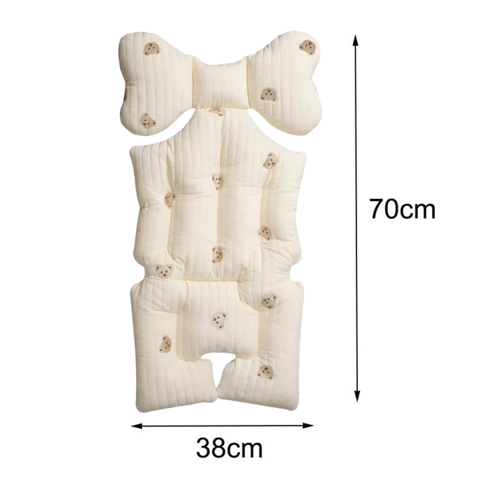 predolo Cojín para Cochecito de Bebé, Accesorios para Cochecito de Bebé, Cojín para Asiento de Cochecito de Coche Transpirable, oso