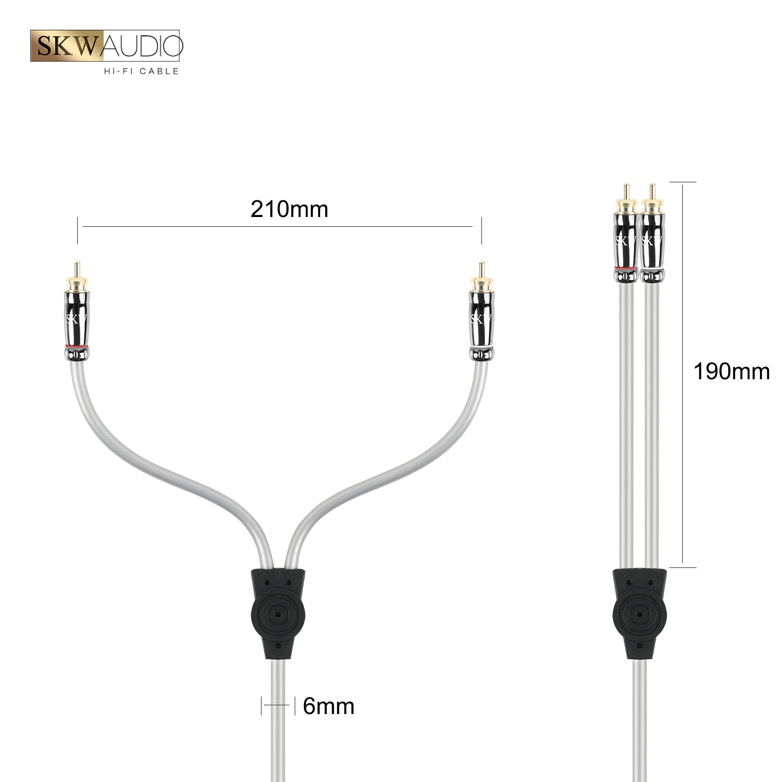 Amazon | SKWハイエンドオーディオケーブル3.5 MMオスto 2rcaオス