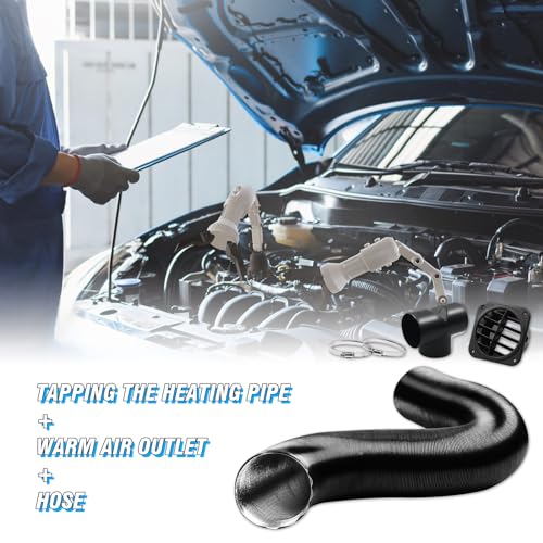 DTNESS 75mm Auto Heater Pipe Ducting, 9Pcs T-Branch Warm Air Outlet Vent Kit, Vent Hose for We-Basto Pro-pex Ebers-pacher Diesel Parking Heater - Thumbnail 6